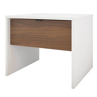 Axel Nightstand - White and Walnut