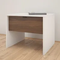 Axel Nightstand - White and Walnut