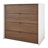 Axel 4-Drawer Chest - White and Walnut