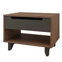 Alibi Nightstand - Walnut & Charcoal