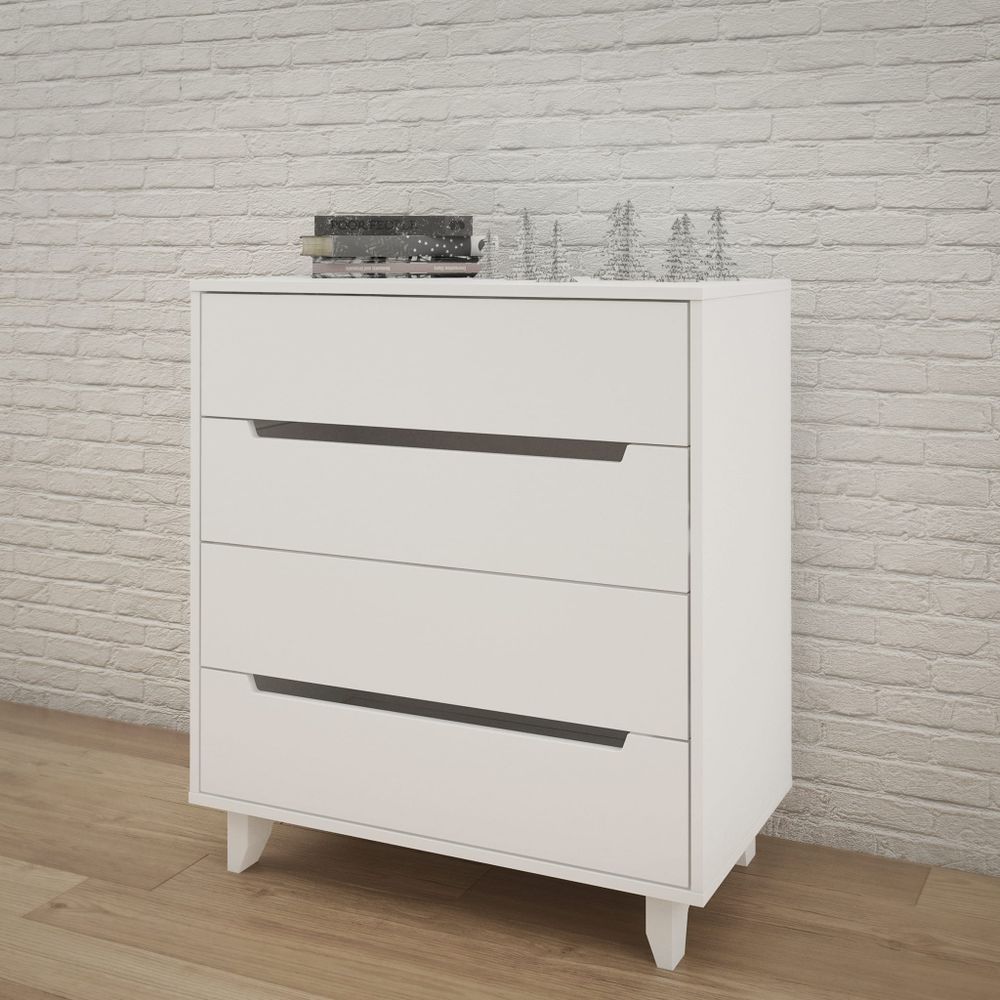 Aura 4-Drawer Chest - White