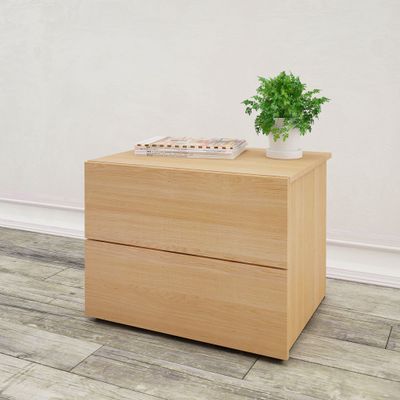 Aruba Nightstand 2-Drawer - Natural Maple