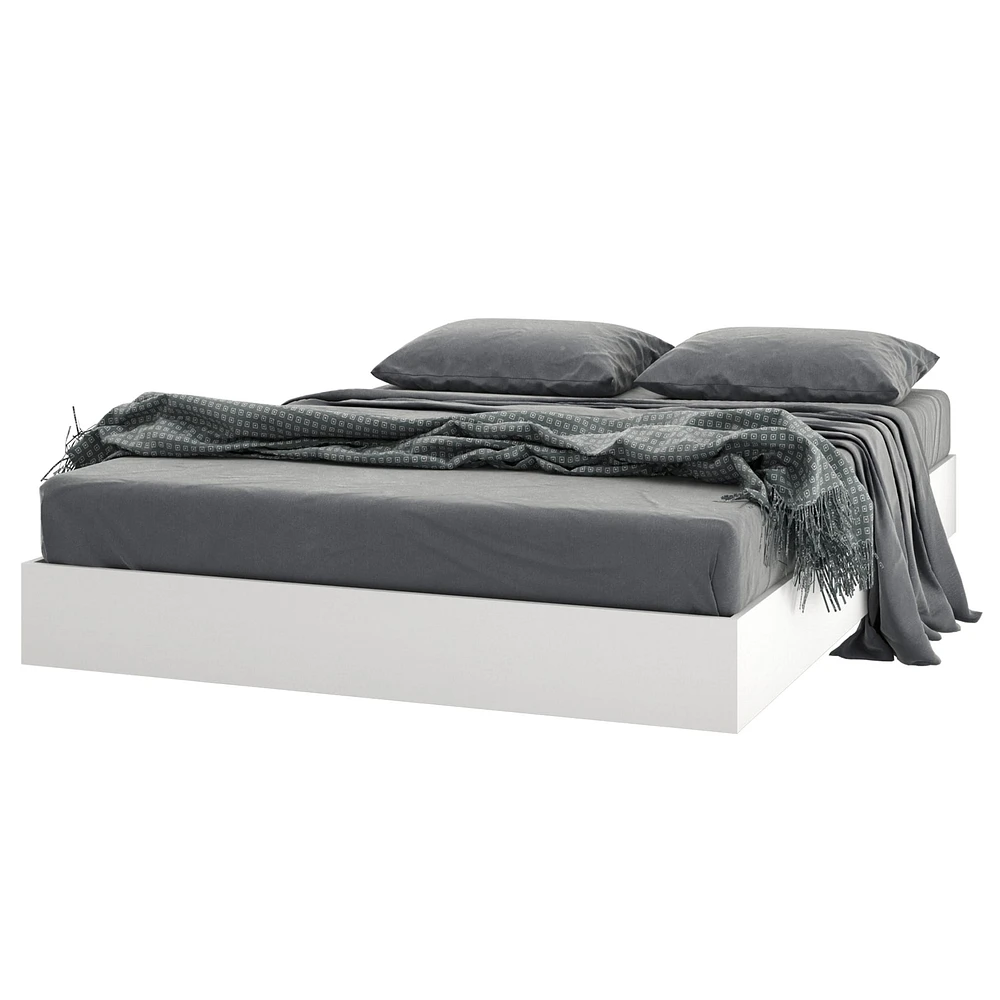 Acapella Double Size Platform Bed - White