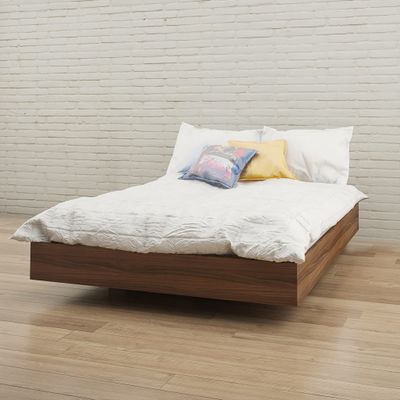 Alibi Double Size Platform Bed - Walnut