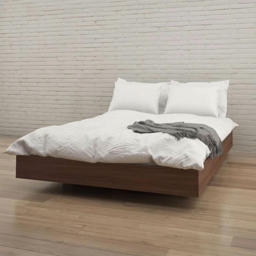 Queen Size Platform Bed - Walnut