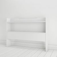 Aura Double Size Storage Headboard - White