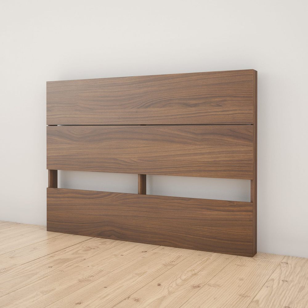 Axel Double Size Plank Effect Headboard - Walnut