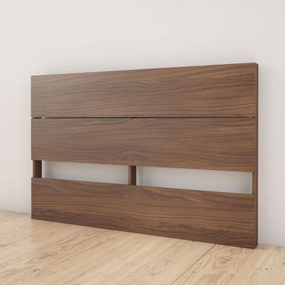 Queen Plank Effect Headboard - Walnut