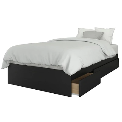 Avenue Twin Size Bed 3-Drawer - Black