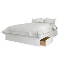 Arcadia Double Size Bed 3-Drawer - White