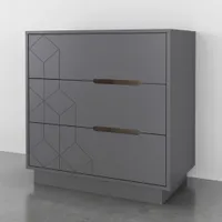 3-Drawers Chest - Grey Charcoal