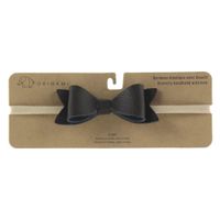 Leather Bow Headband