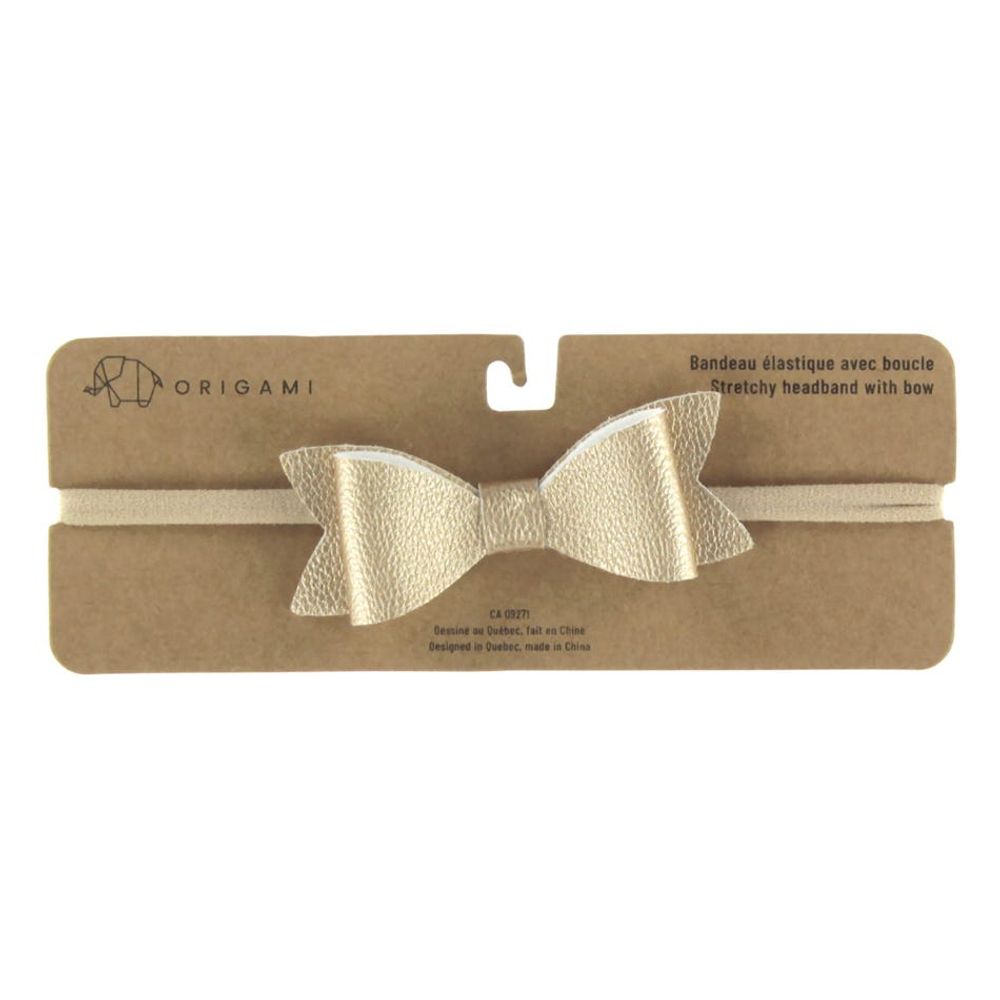 Leather Bow Headband