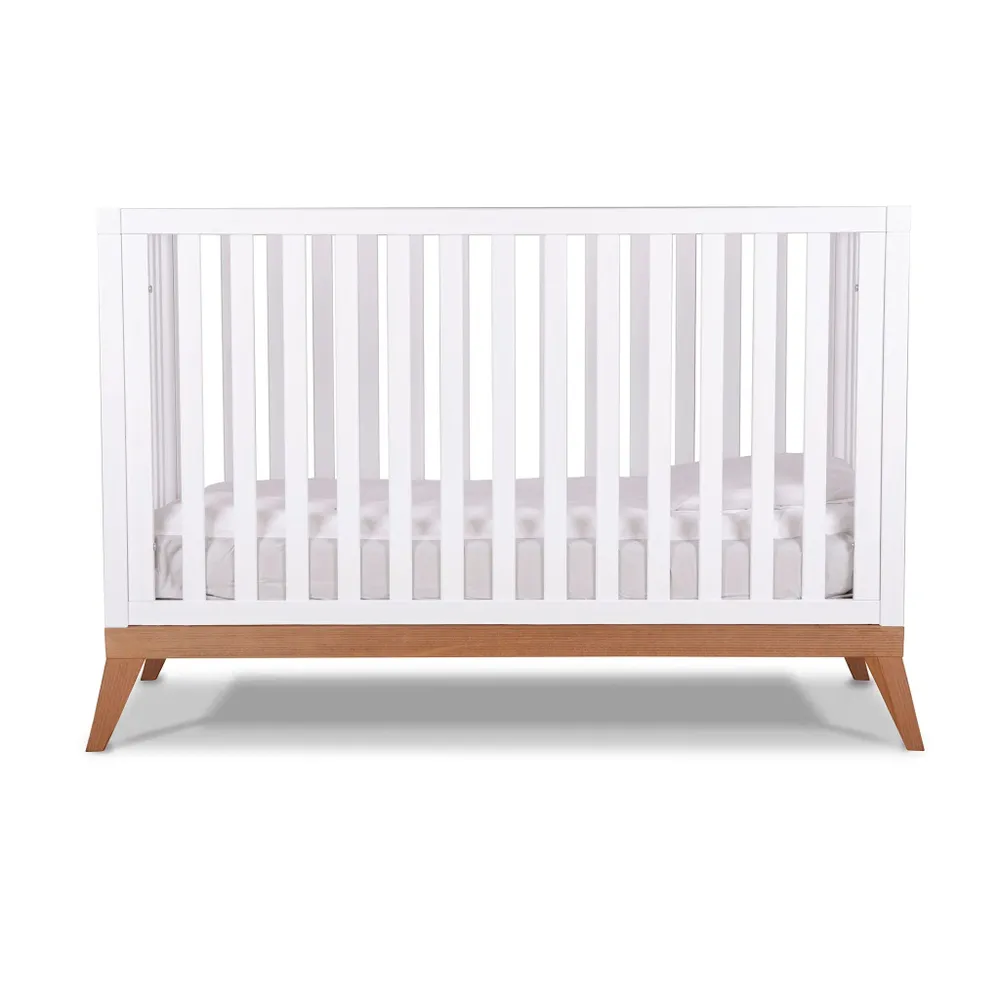 Donatello Crib - White / Walnut