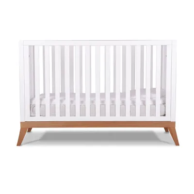 Donatello Crib - White / Walnut