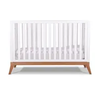 Donatello Crib - White / Walnut