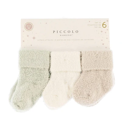 6 Pack Chenille Socks 0-12m