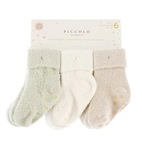 6 Pack Chenille Socks 0-12m