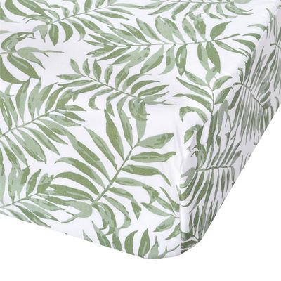 Crib Fitted Sheet - Tropical Green