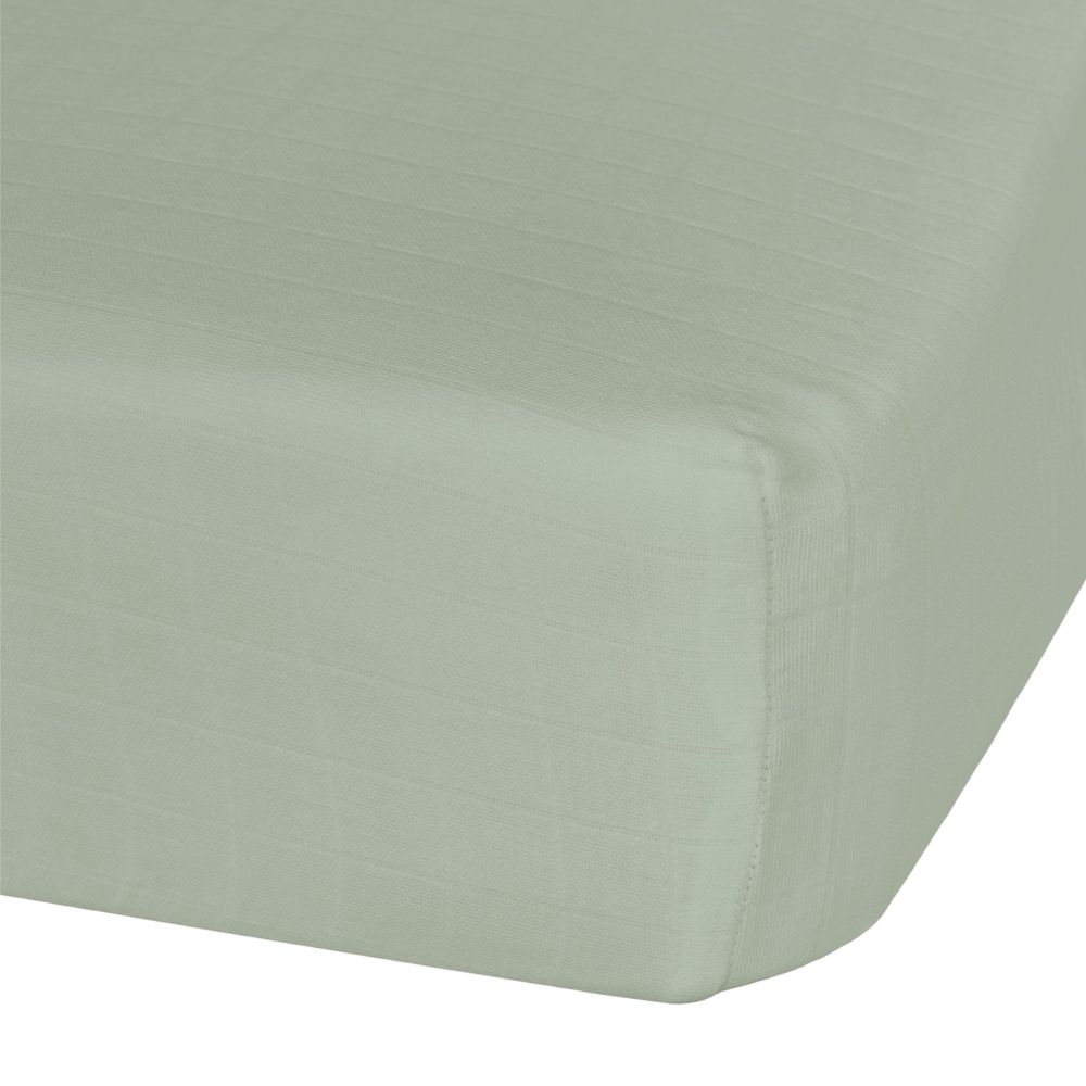 Cotton Muslin Fitted Sheet - Kaki