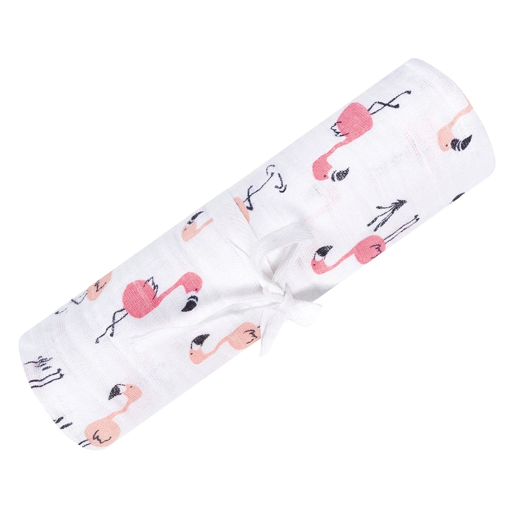 Muslin Swaddle Blanket - Flamingo