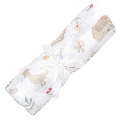 Muslin Swaddle Blanket -Picnic