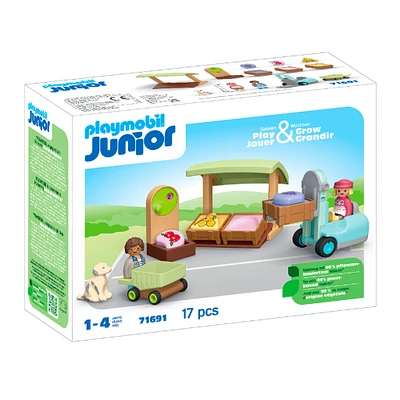 Playmobil Junior Organic Market Stall & Forklif