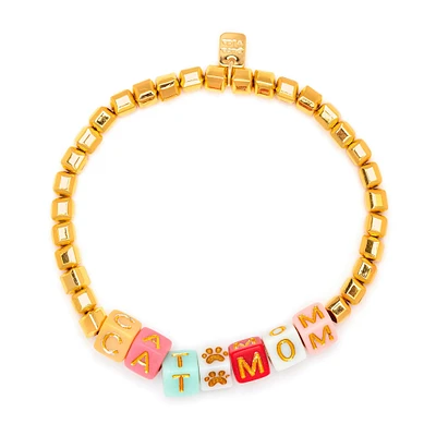 Gold Cat Mom Bracelet