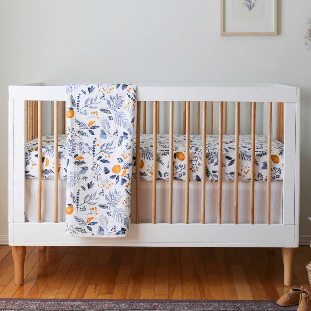 3-Pieces Muslin Baby Bedding Set - Citrus Grove