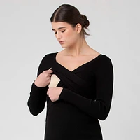 Sadie Rib Knit Nursing Dress