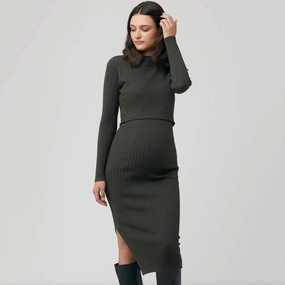 Nella Rib Nursing Knit Dress