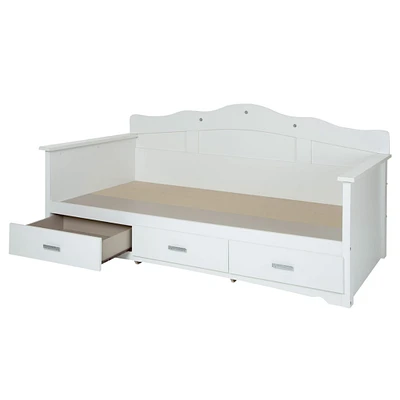 Tiara Twin Daybed with Storage - Pure White