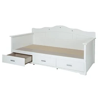 Lit Divan Avec Rangement Tiara - Blanc Solide