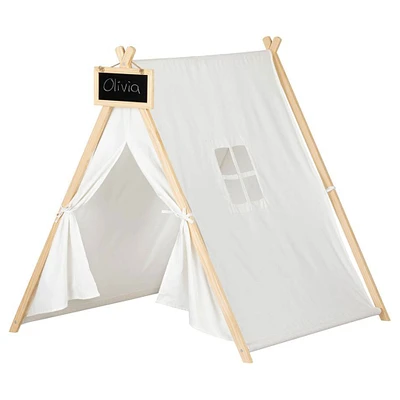 Sweedi Organic Cotton and Pine Play Tent with Chalkboard