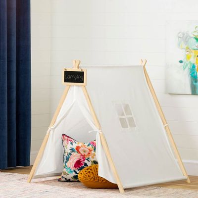 Sweedi Organic Cotton and Pine Play Tent with Chalkboard