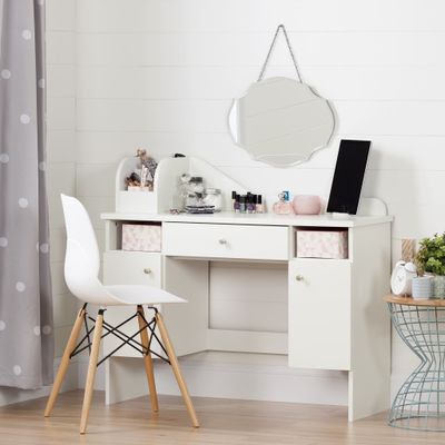Makeup Desk with Drawer - Vito Pure White