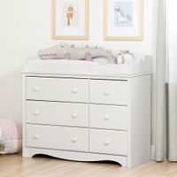 Changing table / Dresser with 6 Drawers Angel - White