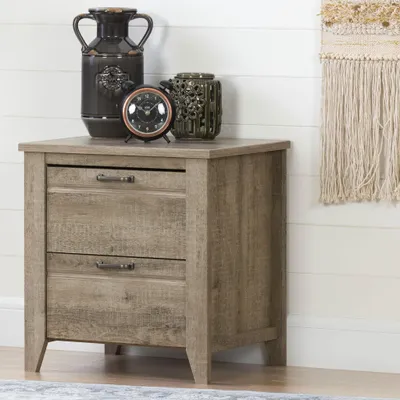 2-Drawer Nightstand - Lionel Weathered Oak