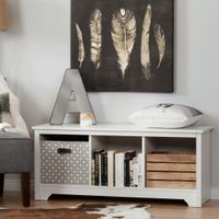 Cubby Storage Bench - Vito Pure White