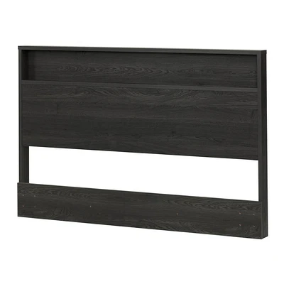 Holland Double Headboard with Storage Shelf -Gray Oak