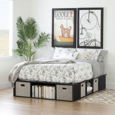 Double Bed with Storage and Baskets