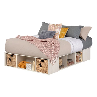 Storage Bed with Baskets - Avilla Winter Oak