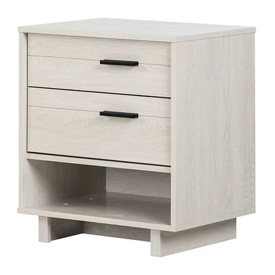 Fynn Nightstand with Cord Catcher - Winter Oak