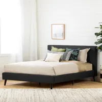 Complete Queen Upholstered Bed - Gravity Matte Charcoal