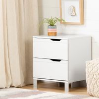 2-Drawer Nightstand - Kanagane Pure White