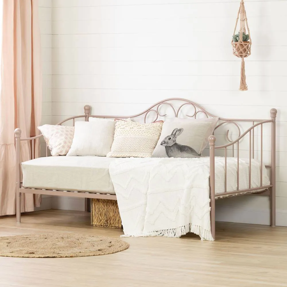 Lily Rose Metal Daybed - Pink Blush