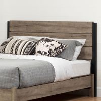 Double Headboard - Munich Weathered Oak and Matte Black