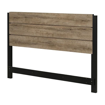 Double Headboard - Munich Weathered Oak and Matte Black