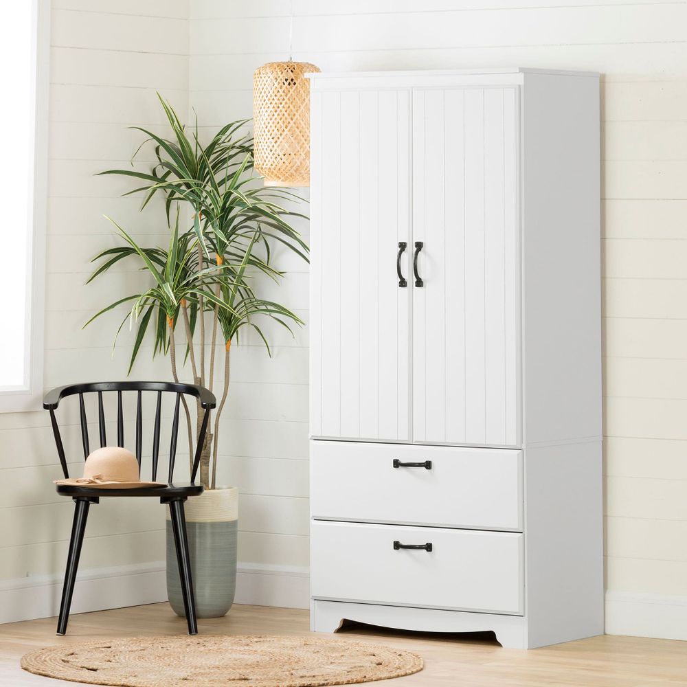 Wardrobe Armoire - Farnel Pure White