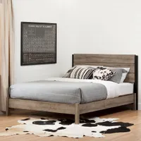 Double Platform Bed Set - Munich Weathered Oak